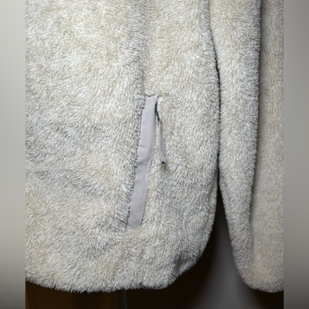 L.L. Bean High Pile Fleece Jacket cream white plus size 3X warm cozy thick‎ zip - Picture 9 of 15